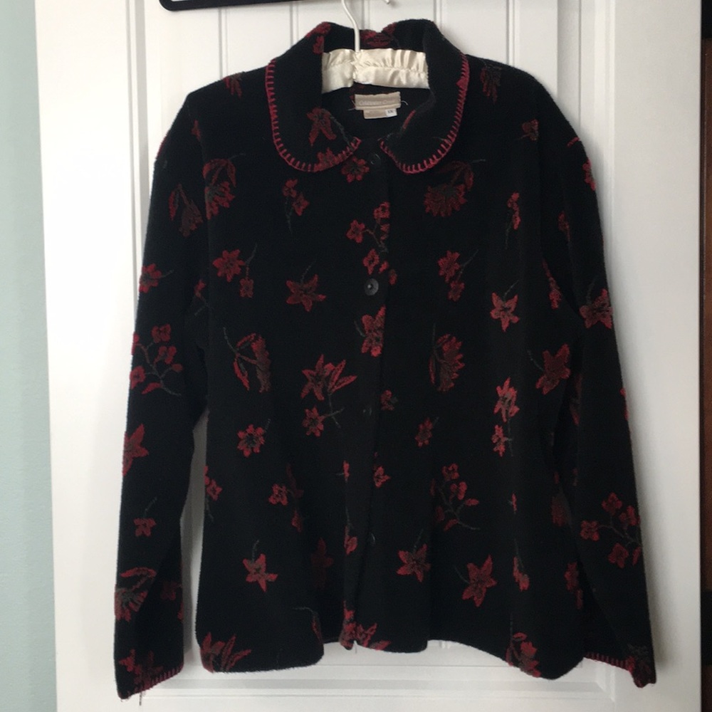 Soft 1X Plus Coldwater Creek black & red jacket